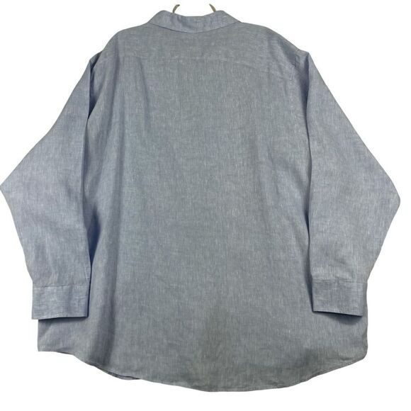 Men's Murano Baird-McNutt 100% Linen Long Sleeve‎ Button Down 4XB - Picture 4 of 9